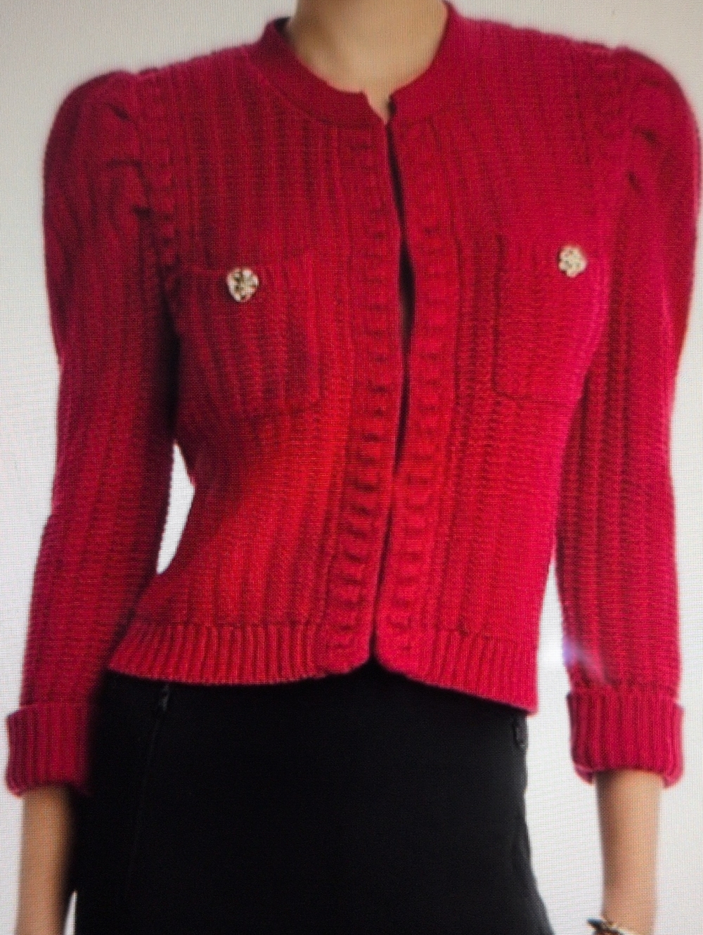 L'Agence Cropped Delli Cardigan - Picture 2 of 13